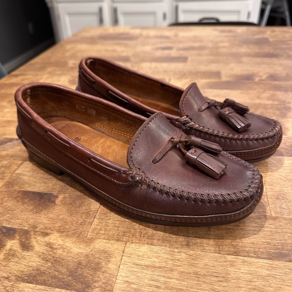 Vintage genuine leather Polo Ralph Lauren loafers men size 7.5 D women size 9